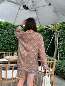 Luxury Womens Clothing Gucci x Kai GG Silk Bowling Shirt SML A198PP480 AA156451