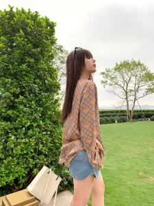 Luxury Womens Clothing Gucci x Kai GG Silk Bowling Shirt SML A198PP480 AA156451