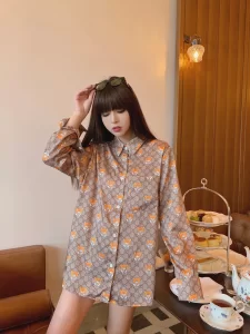 Luxury Womens Clothing Gucci x Kai GG Silk Bowling Shirt SML A198PP480 AA156451
