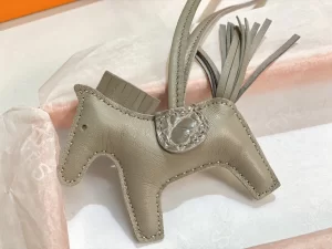 Hermes Rodeo PM Touch Horse Charm Gray 