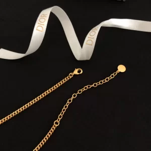 Luxury Womens Jewelry Dior CD Navy Necklace in Raspberry Lacquer A39PP135 AA157040