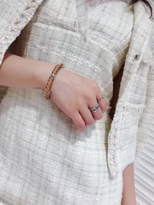 Luxury Womens Jewelry Hermes Open Cuff Woven Leather Bracelet A205PP130 AA157709