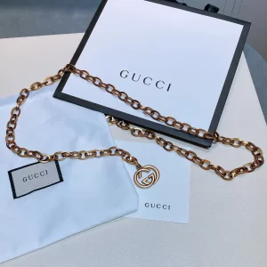 Gucci Gold Interlocking G Chain Belt 
