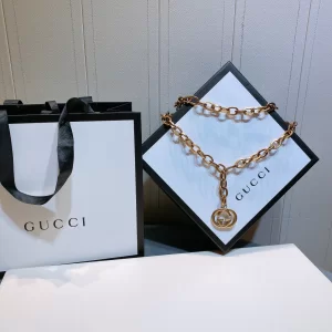 Luxury Womens Belts Gucci Gold Interlocking G Chain Belt A175PP240 AA158880