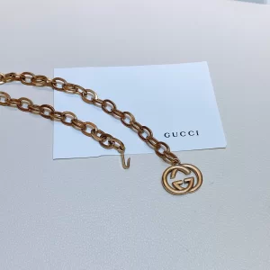 Luxury Womens Belts Gucci Gold Interlocking G Chain Belt A175PP240 AA158880