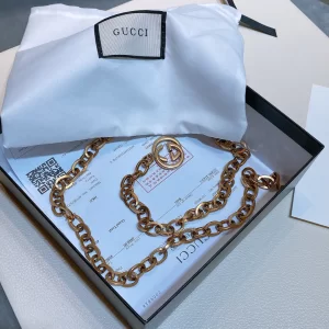 Luxury Womens Belts Gucci Gold Interlocking G Chain Belt A175PP240 AA158880