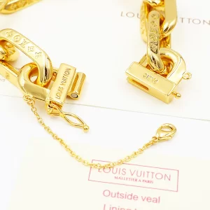 Luxury Womens Jewelry Louis Vuitton Bracelet LV Edge Gold Bracelet A152PP150 AA159698