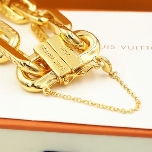 Luxury Womens Jewelry Louis Vuitton Bracelet LV Edge Gold Bracelet A152PP150 AA159698