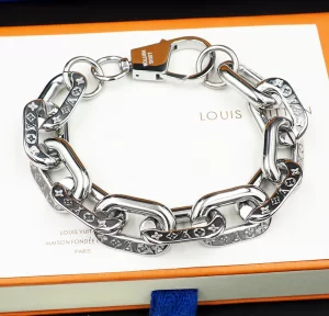 Louis Vuitton Bracelet LV Edge Silver Bracelet 