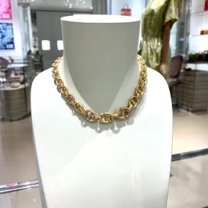 Luxury Womens Jewelry Dior Necklace Dior CD Navy Link Necklace A39PP210 AA159884