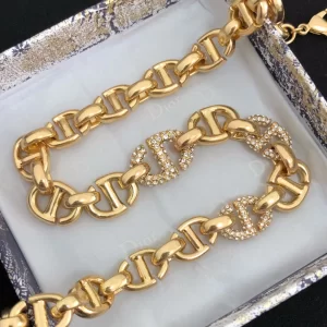 Luxury Womens Jewelry Dior Necklace Dior CD Navy Link Necklace A39PP210 AA159884