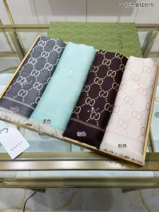 Luxury Womens Scarf Gucci GG Jacquard Silk Scarf in Brown 50x195CM A151PP200 AA162932