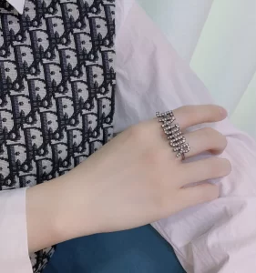 Luxury Womens Jewelry Dior Ring Dior Crystals Jadior Double Ring A205PP150 AA163362