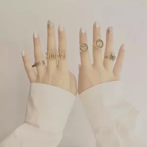 Luxury Womens Jewelry Dior Ring Dior Gold Jadior Double Ring A205PP110 AA163363