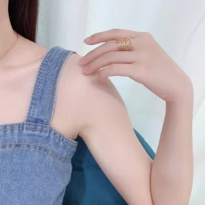 Luxury Womens Jewelry Louis Vuitton Ring LV Flower Full Ring A205PP110 AA163360