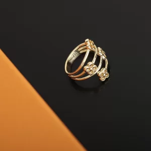 Luxury Womens Jewelry Louis Vuitton Ring LV Flower Full Ring A205PP110 AA163360