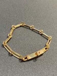 Hermes Kelly Chaine Bracelet Gold 
