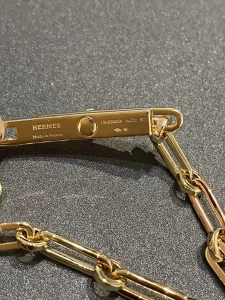 Luxury Womens Jewelry Hermes Kelly Chaine Bracelet in Gold A152PP320 AA163836
