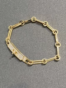 Hermes Kelly Chaine Bracelet Gold 