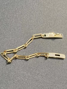 Luxury Womens Jewelry Hermes Kelly Chaine Bracelet in Gold A152PP380 AA163837