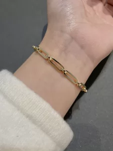 Luxury Womens Jewelry Hermes Kelly Chaine Bracelet in Gold A152PP380 AA163837