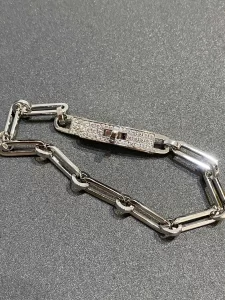 Luxury Womens Jewelry Hermes Kelly Chaine Bracelet in Silver A152PP320 AA163835