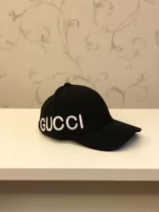 Luxury Womens Hats Gucci Loved Embroidery Black Cotton Baseball Hat A190PP90 AA163917