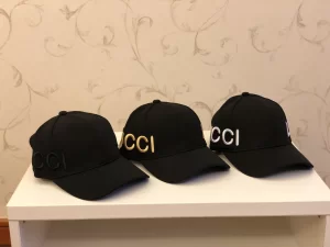 Luxury Womens Hats Gucci Loved Embroidery Black Cotton Baseball Hat A190PP90 AA163917