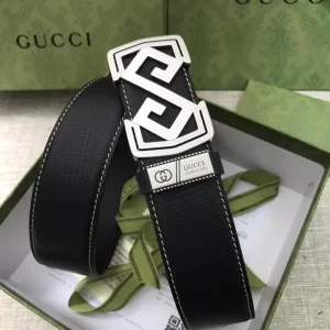 Luxury Mens Belts Gucci Mens Black Leather Belts 38MM A191PP240 AA164495