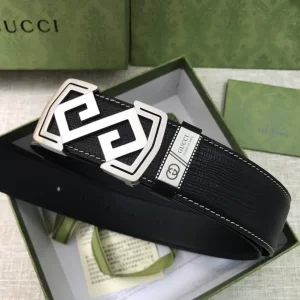 Luxury Mens Belts Gucci Mens Black Leather Belts 38MM A191PP240 AA164495