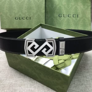 Luxury Mens Belts Gucci Mens Black Leather Belts 38MM A191PP240 AA164495
