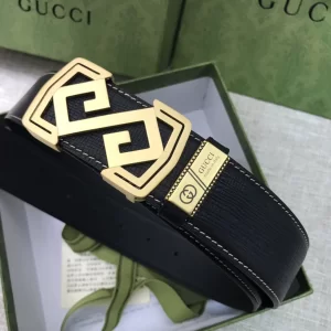 Luxury Mens Belts Gucci Mens Black Leather Belts 38MM A191PP240 AA164496