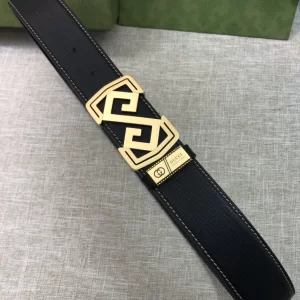 Luxury Mens Belts Gucci Mens Black Leather Belts 38MM A191PP240 AA164496