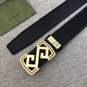 Luxury Mens Belts Gucci Mens Black Leather Belts 38MM A191PP240 AA164496