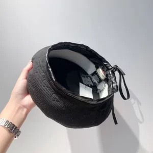 Luxury Womens Hats Gucci GG Fabric Beret Hat in Black A190PP90 AA164467
