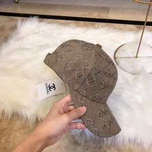 Luxury Womens Hats Chanel Allover CC Logo Gray Cotton Baseball Hat A190PP95 AA164964