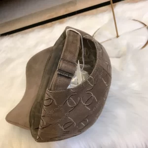 Luxury Womens Hats Chanel Allover CC Logo Gray Cotton Baseball Hat A190PP95 AA164964