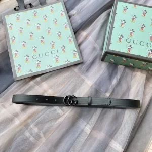 Gucci GG Marmont Think Leather Belt Black 20MM 