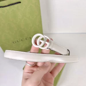 Gucci GG Marmont Leather Belt White 20MM 