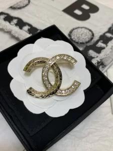 Luxury Womens Jewelry Chanel Brooch Chanel Gold Crystals CC Brooch A152PP110 AA168983