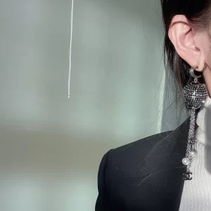 Luxury Womens Jewelry Chanel Earring with CC Chain Tassel and Ball A39PP170 AA169851