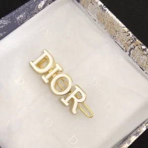 Dior Hair Clip Dior White Lacquer Dior Hair Clips 