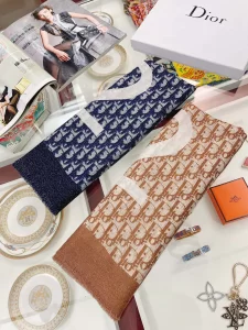 Luxury Womens Scarf Dior Oblique Silk Scarf in Blue 100x200A151PP260 AA170952