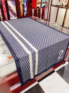 Luxury Womens Scarf Dior Oblique Silk Scarf in Blue 100x200A151PP260 AA170952