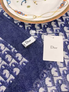 Luxury Womens Scarf Dior Oblique Silk Scarf in Blue 100x200A151PP260 AA170952