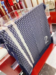 Luxury Womens Scarf Dior Oblique Silk Scarf in Blue 100x200A151PP260 AA170952
