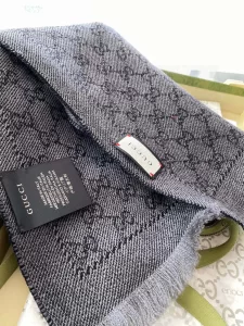 Luxury Womens Scarf Gucci GG Supreme Silk Scarf in Black 23x180CM A151PP180 AA170976