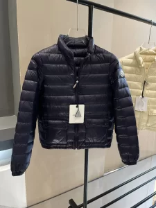 Moncler Lans Collared Down Jacket Navy Blue 