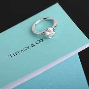Luxury Womens Jewelry Tiffany Ring Tiffany Bezel Round Rings A205PP280 AA173001