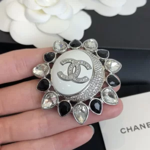 Chanel Brooch Chanel Crystals CC and Moon Brooch 